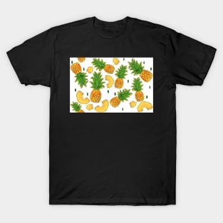 Pineapples on White T-Shirt